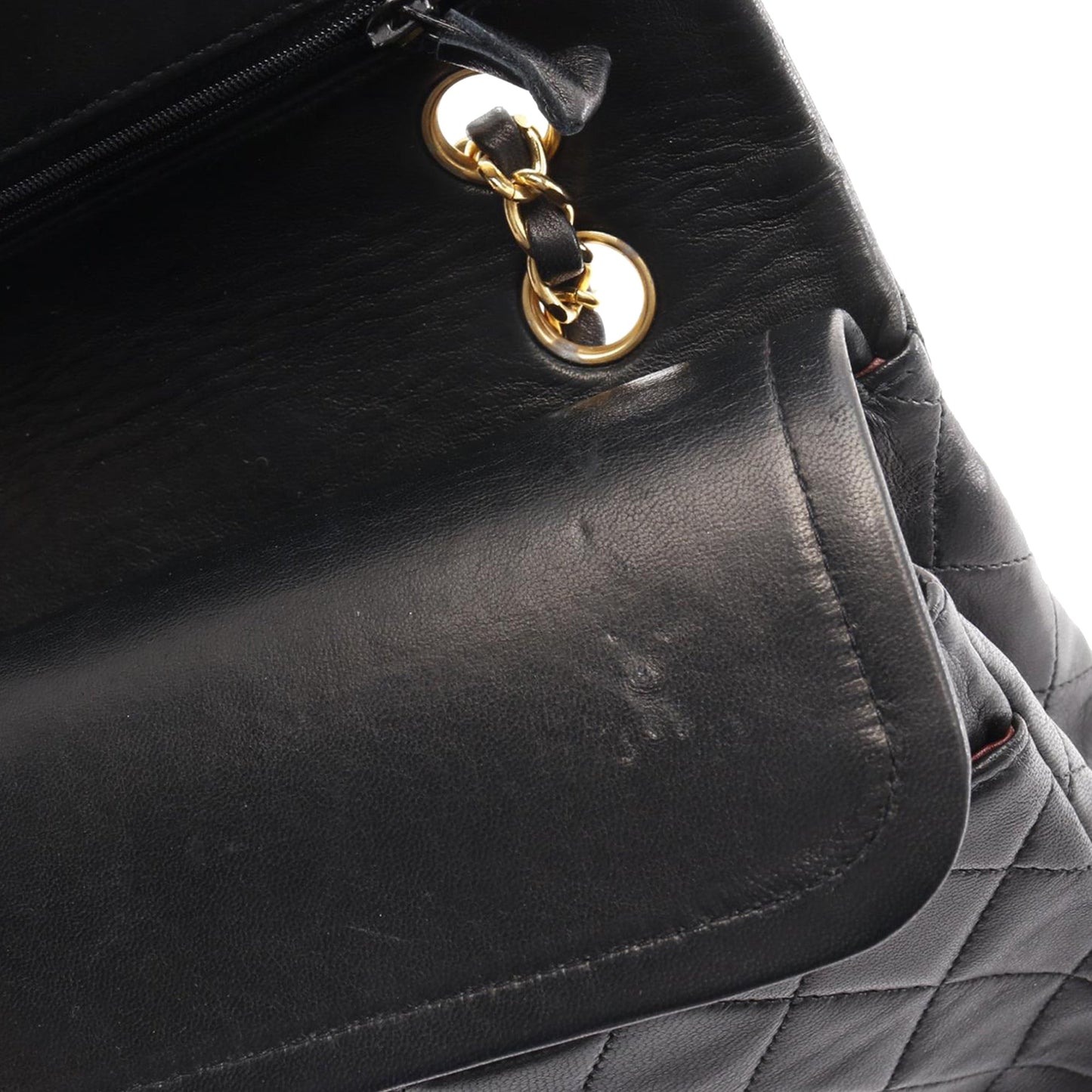 Black Chanel Medium Classic Lambskin Double Flap Shoulder Bag