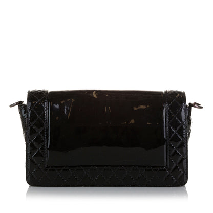 Black Chanel Medium Patent Reverso Boy Flap Shoulder Bag