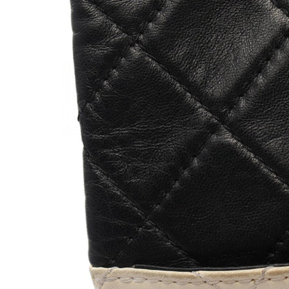 Black Chanel Bicolor Quilted Lambskin Vertical Shopping Tote