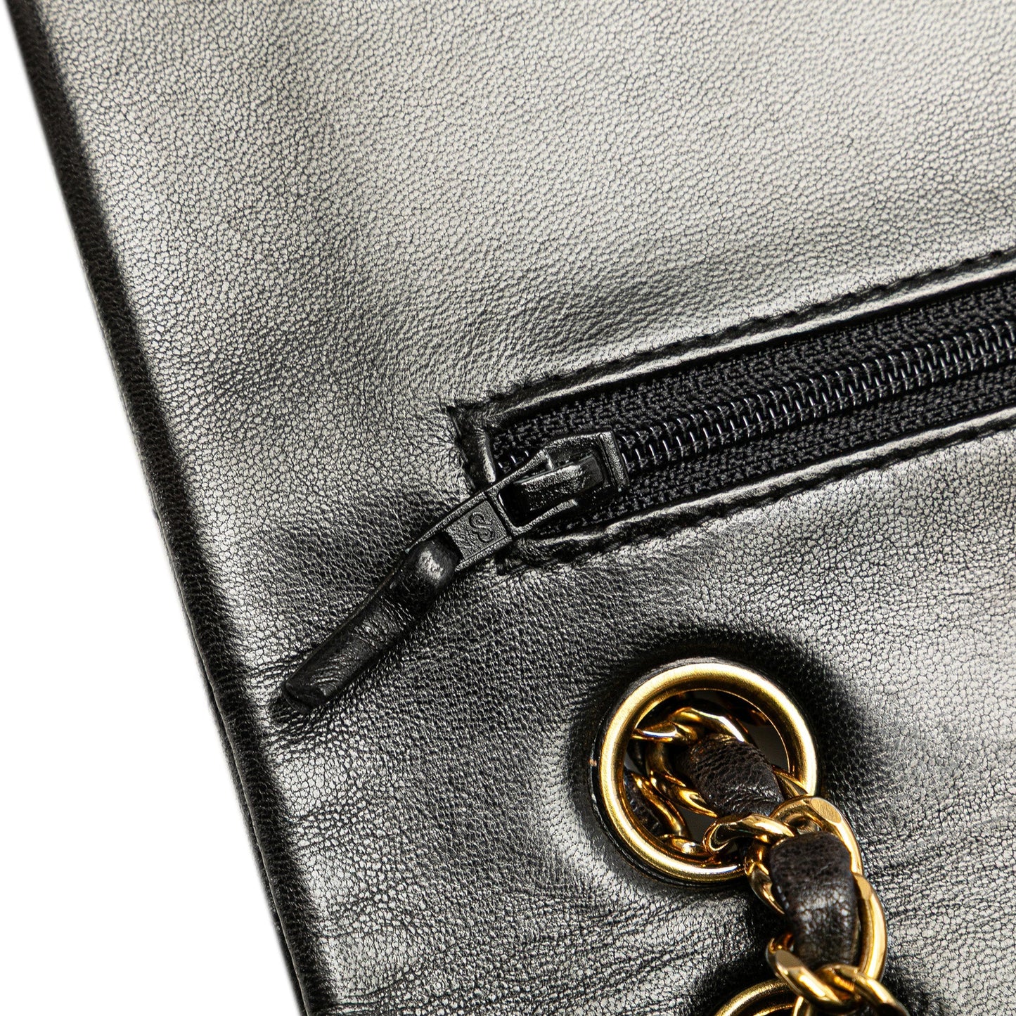 Black Chanel Medium Classic Lambskin Double Flap Shoulder Bag