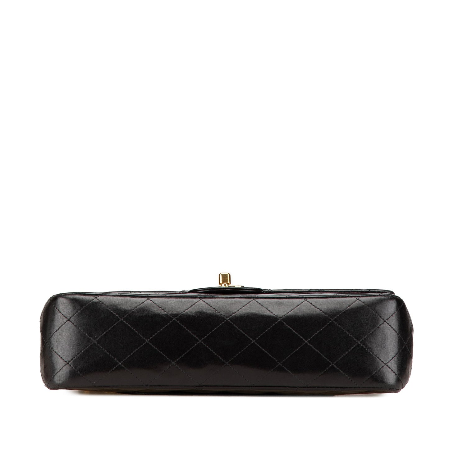 Black Chanel Medium Classic Lambskin Double Flap Shoulder Bag