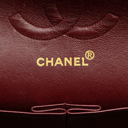 Black Chanel Medium Classic Lambskin Double Flap Shoulder Bag
