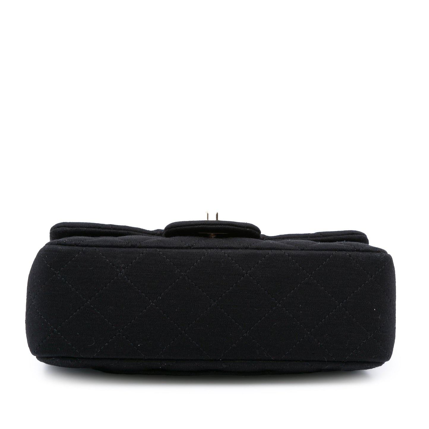 Black Chanel Mini Rectangular Classic Jersey Single Flap Crossbody Bag