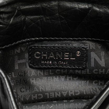 Black Chanel CC Aged Calfskin Logo Flap Belt Bag