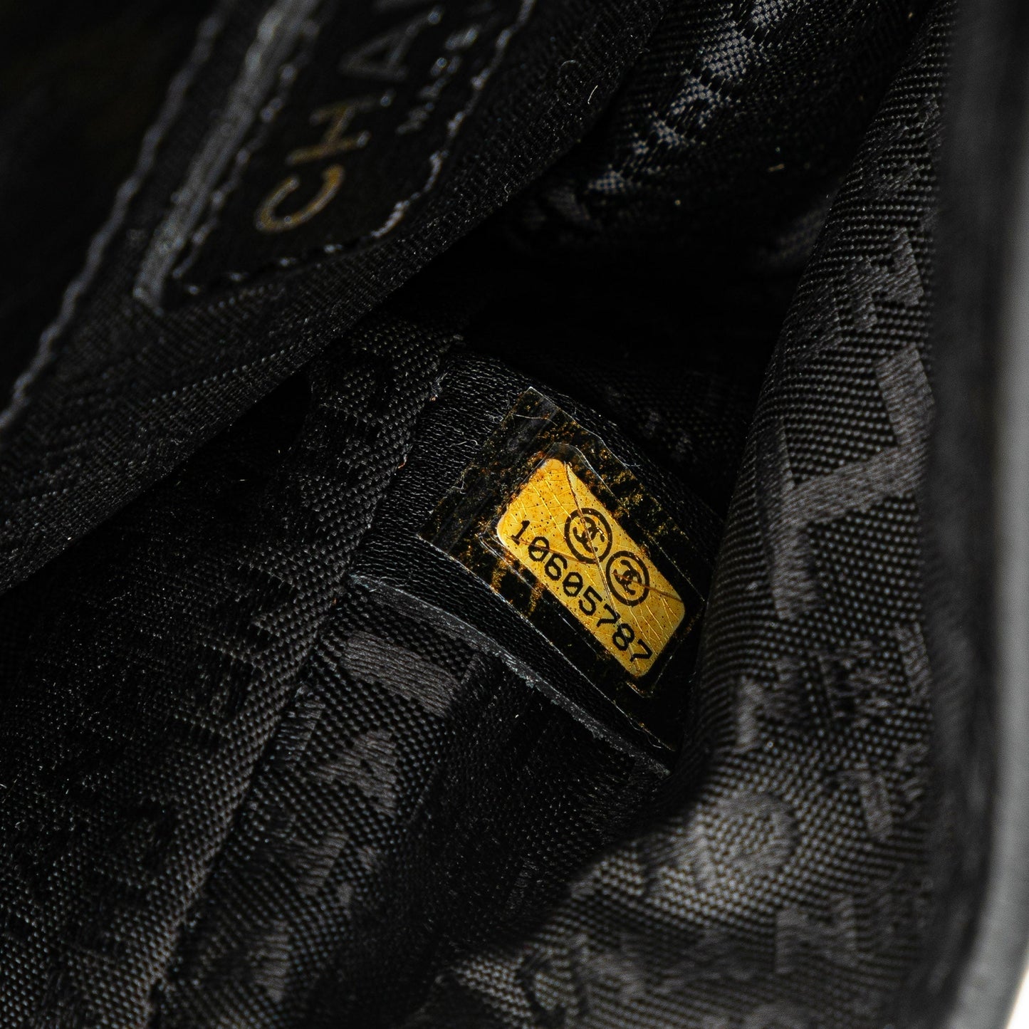 Black Chanel CC Aged Calfskin Logo Flap Belt Bag