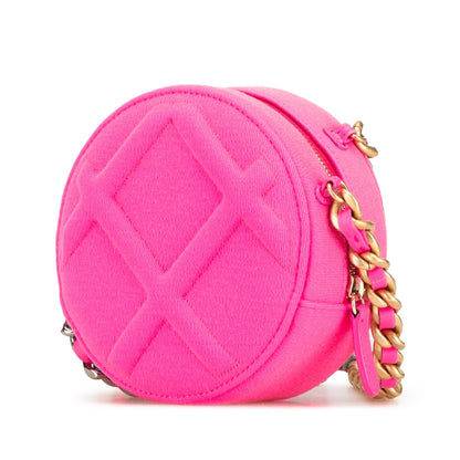 Chanel Sac Jersey 19 Round Clutch on Chain