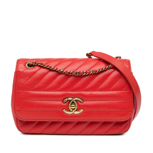 Chanel Sac Small Diagonal Quilted Goatskin Flap