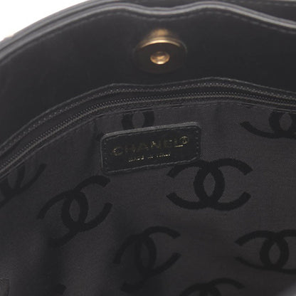 Black Chanel CC Wild Stitch Calfskin Handbag