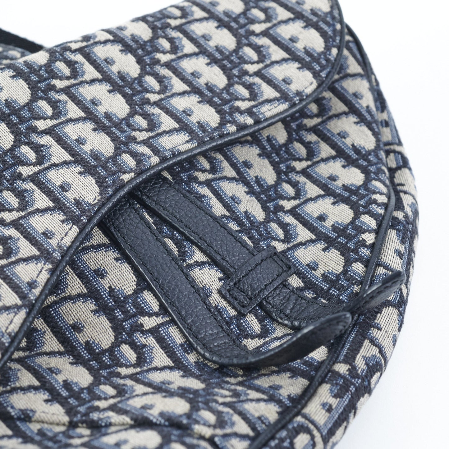 Dior Saddle Bag Beige and Black Oblique Jacquard