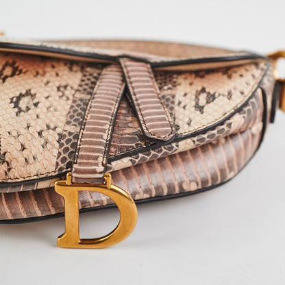 Christina Dior Mini Saddle Snake Skin