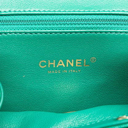 Green Chanel Caviar Business Affinity Backpack