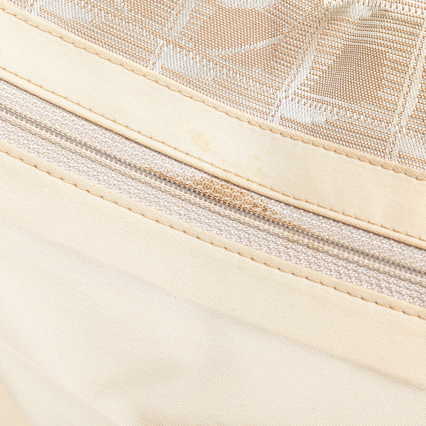 Cream Chanel New Travel Line Nylon Tote