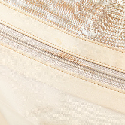 Cream Chanel New Travel Line Nylon Tote