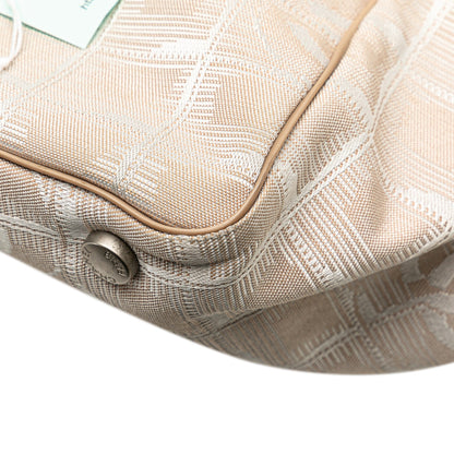 Cream Chanel New Travel Line Nylon Tote