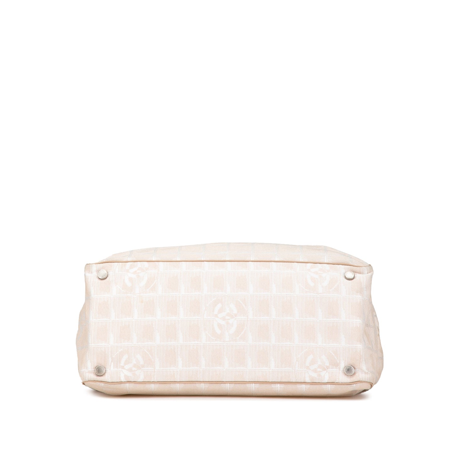 Cream Chanel New Travel Line Nylon Tote