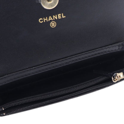Black Chanel Quilted Calfskin Maxi Pearls Clutch With Chain Crossbody Bag