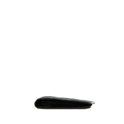 Black Chanel Quilted Aged Calfskin Cambon Ligne Bifold Wallet