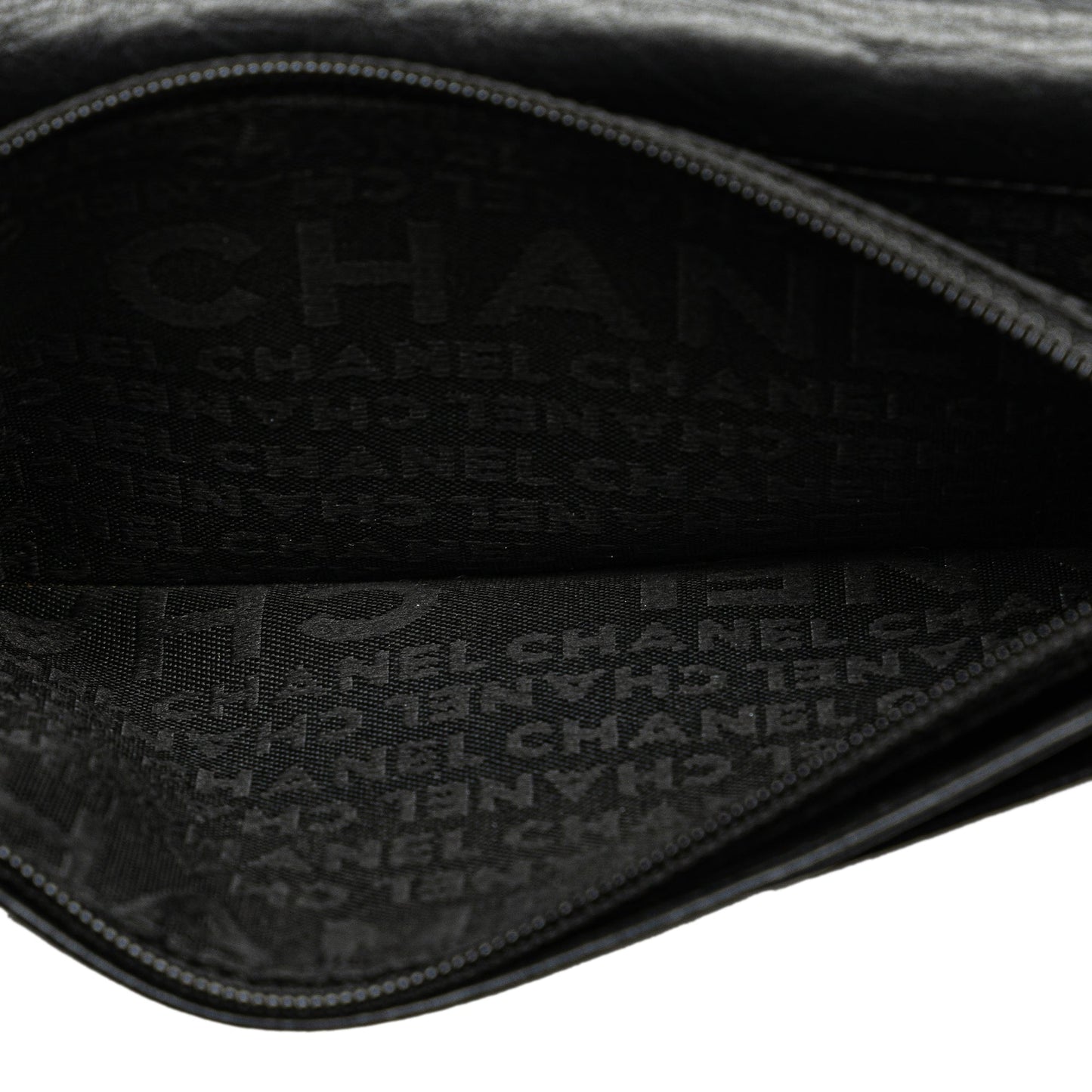 Black Chanel Quilted Aged Calfskin Cambon Ligne Bifold Wallet