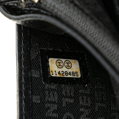 Black Chanel Quilted Aged Calfskin Cambon Ligne Bifold Wallet