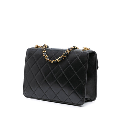 Chanel Sac Quilted Lambskin Crystal Geometric CC Frame Flap