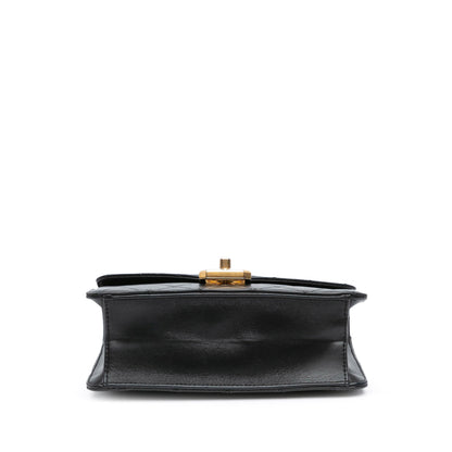 Chanel Sac Quilted Lambskin Crystal Geometric CC Frame Flap