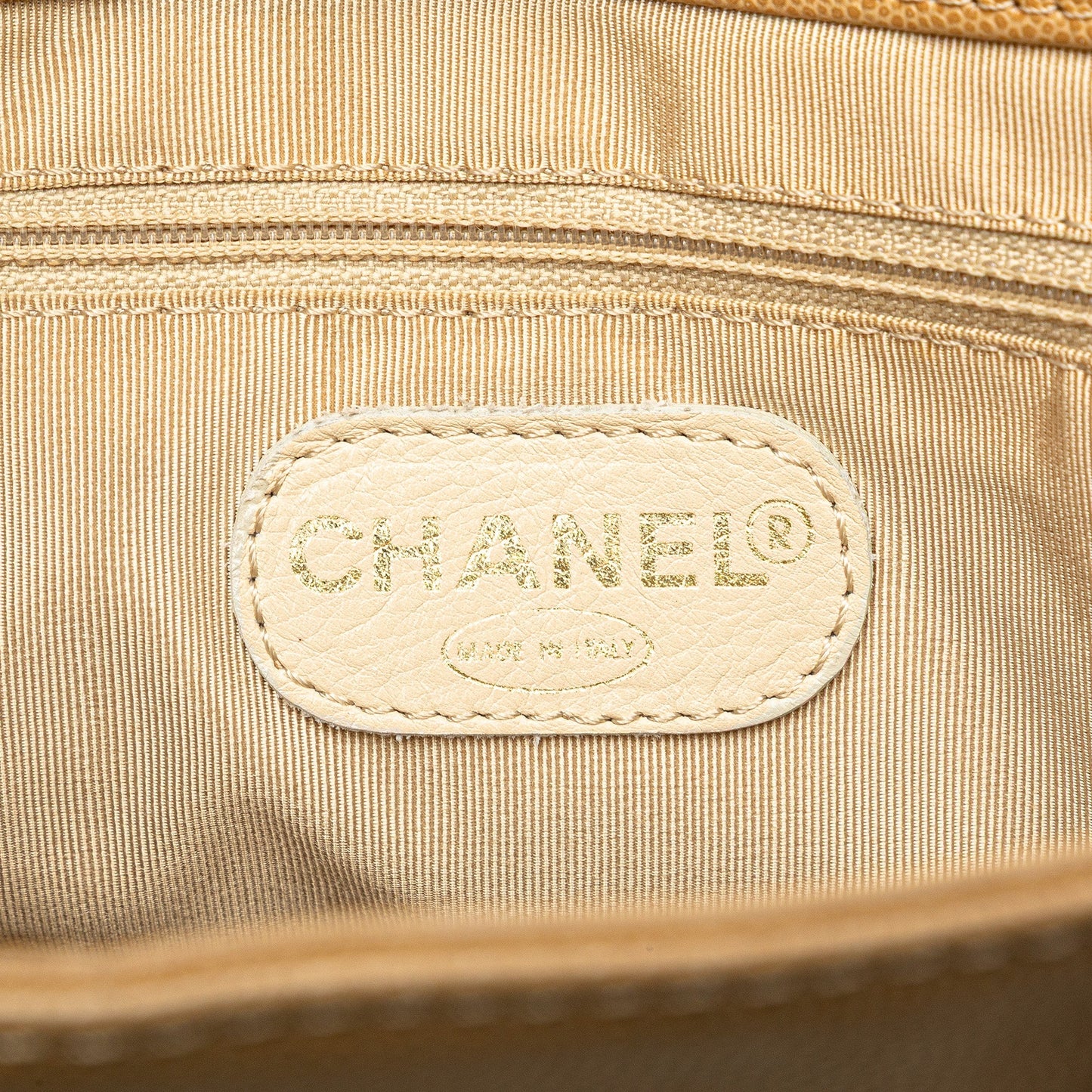 Brown Chanel CC Caviar Tortoise Chain Tote Bag