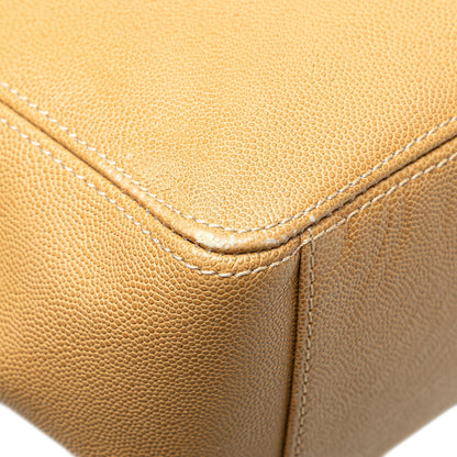 Brown Chanel CC Caviar Tortoise Chain Tote Bag