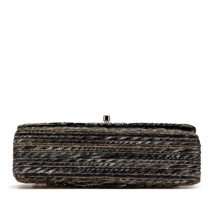 Brown Chanel Medium Classic Tweed Double Flap Shoulder Bag