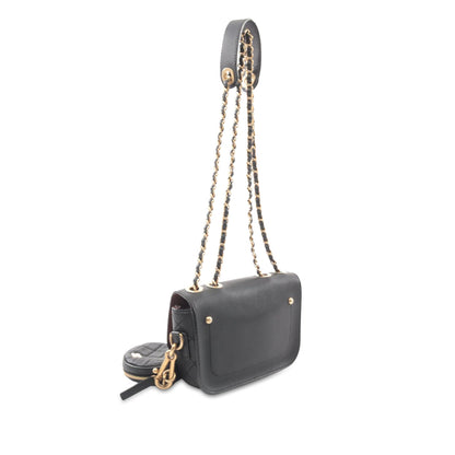 Black Chanel Quilted Calfskin Multi Pouching Flap Shoulder Bag