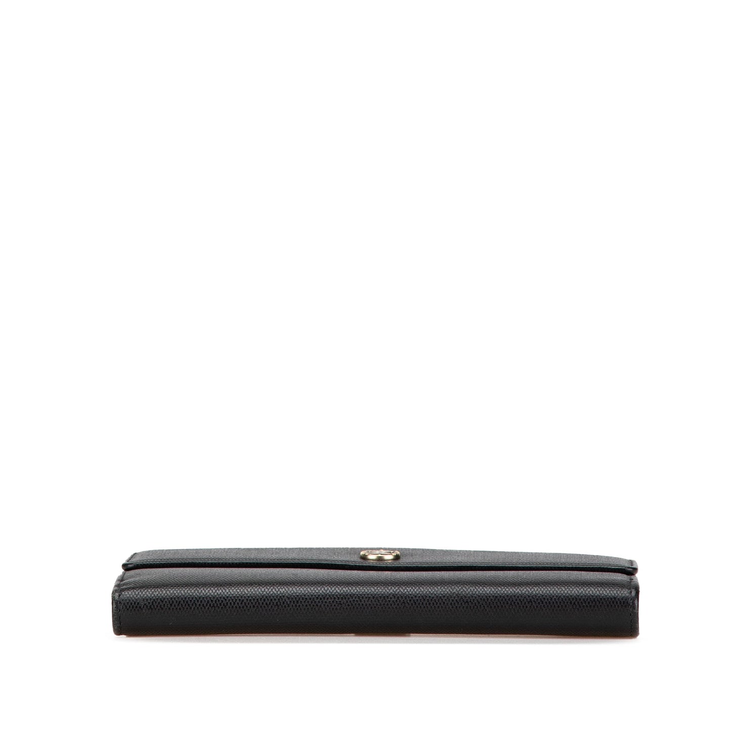Black Chanel Calfskin CC Long Wallet