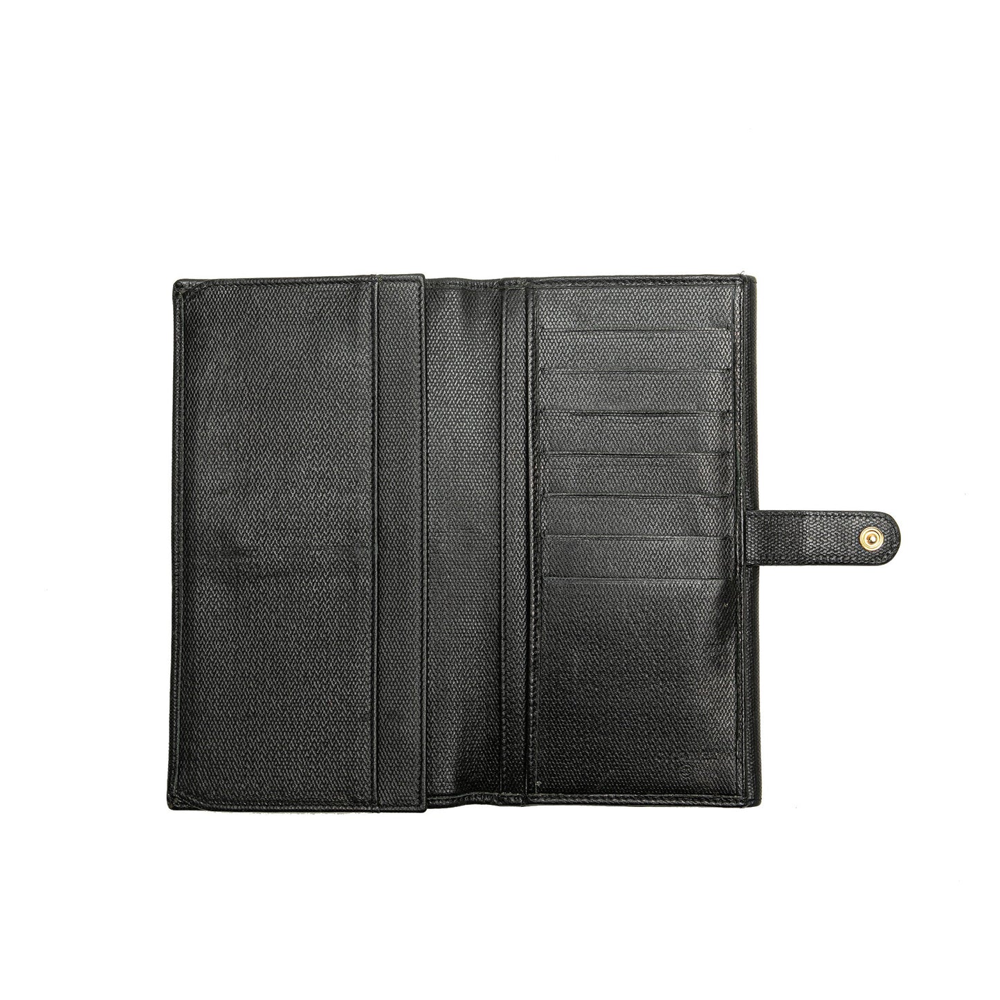Black Chanel Calfskin CC Long Wallet