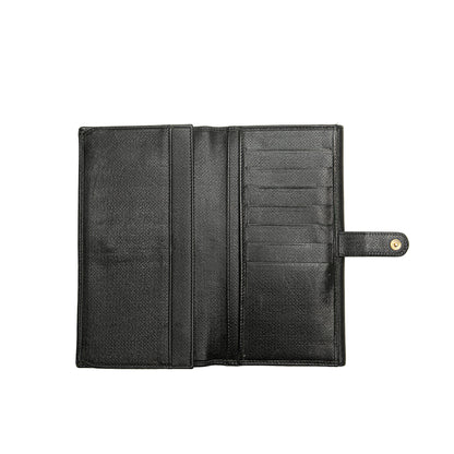 Black Chanel Calfskin CC Long Wallet