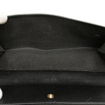 Black Chanel Calfskin CC Long Wallet