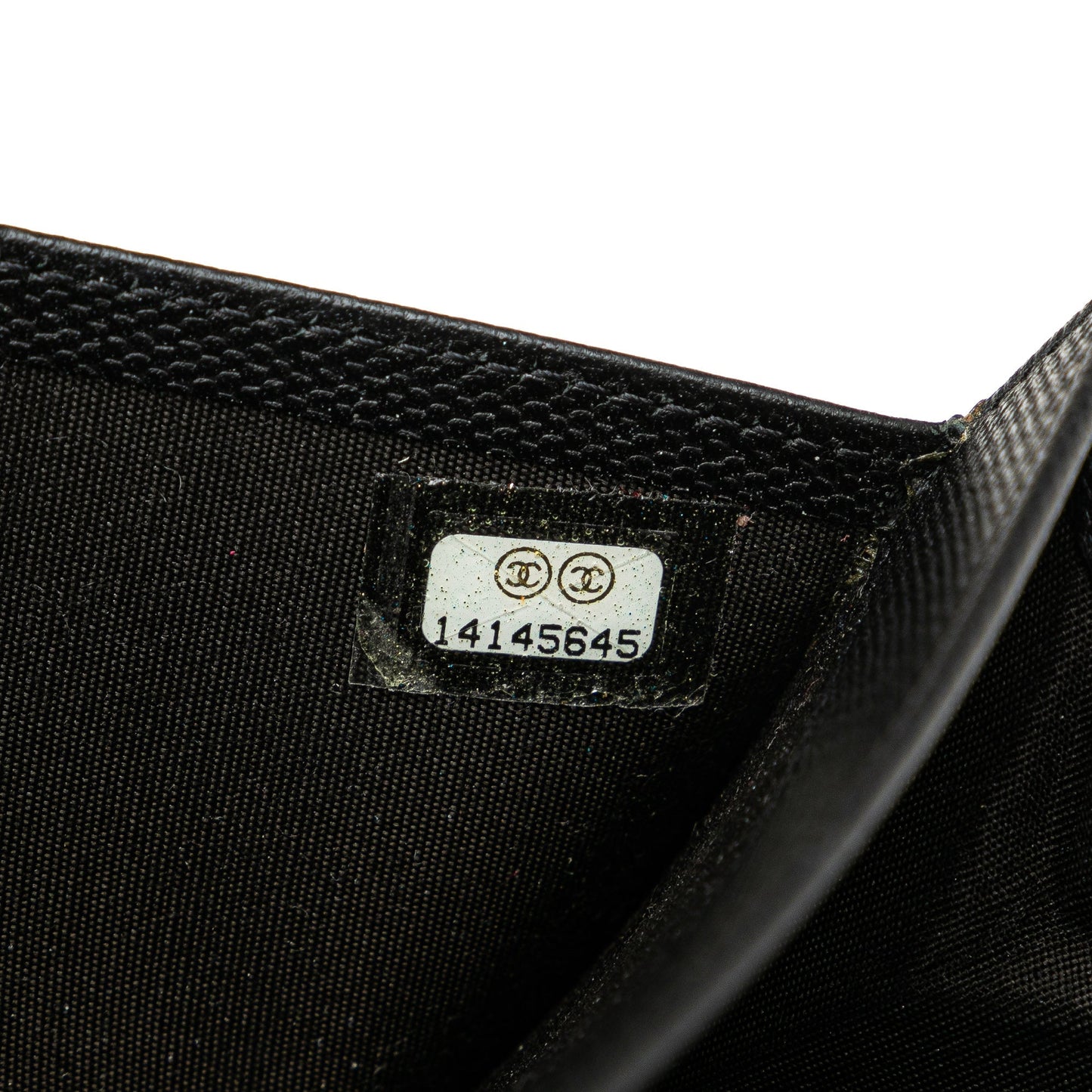Black Chanel Calfskin CC Long Wallet