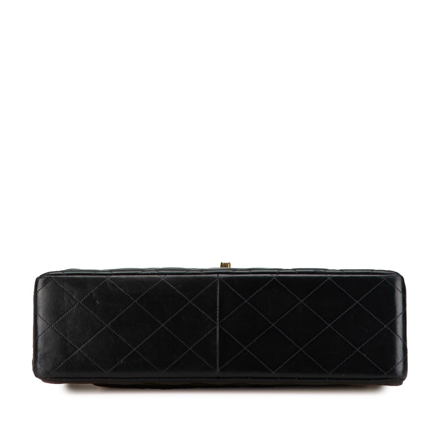 Black Chanel Jumbo Classic Lambskin Single Flap Shoulder Bag
