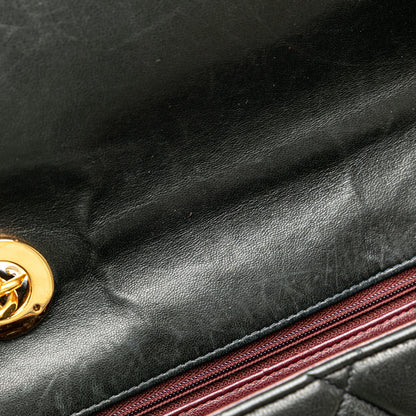 Black Chanel Jumbo Classic Lambskin Single Flap Shoulder Bag