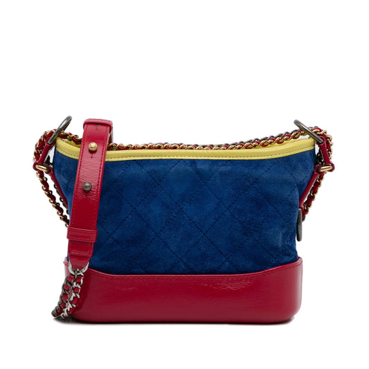 Blue Chanel Small Gabrielle Suede Crossbody Bag