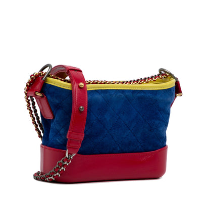 Blue Chanel Small Gabrielle Suede Crossbody Bag