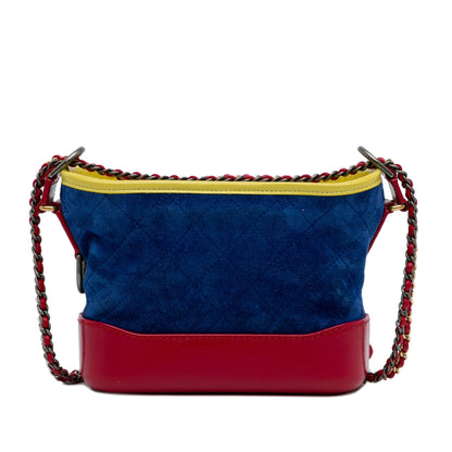 Blue Chanel Small Gabrielle Suede Crossbody Bag