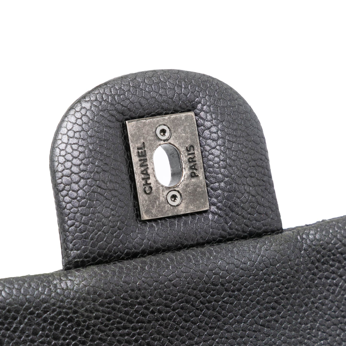 Gray Chanel Jumbo Quilted Caviar Easy Flap Shoulder Bag