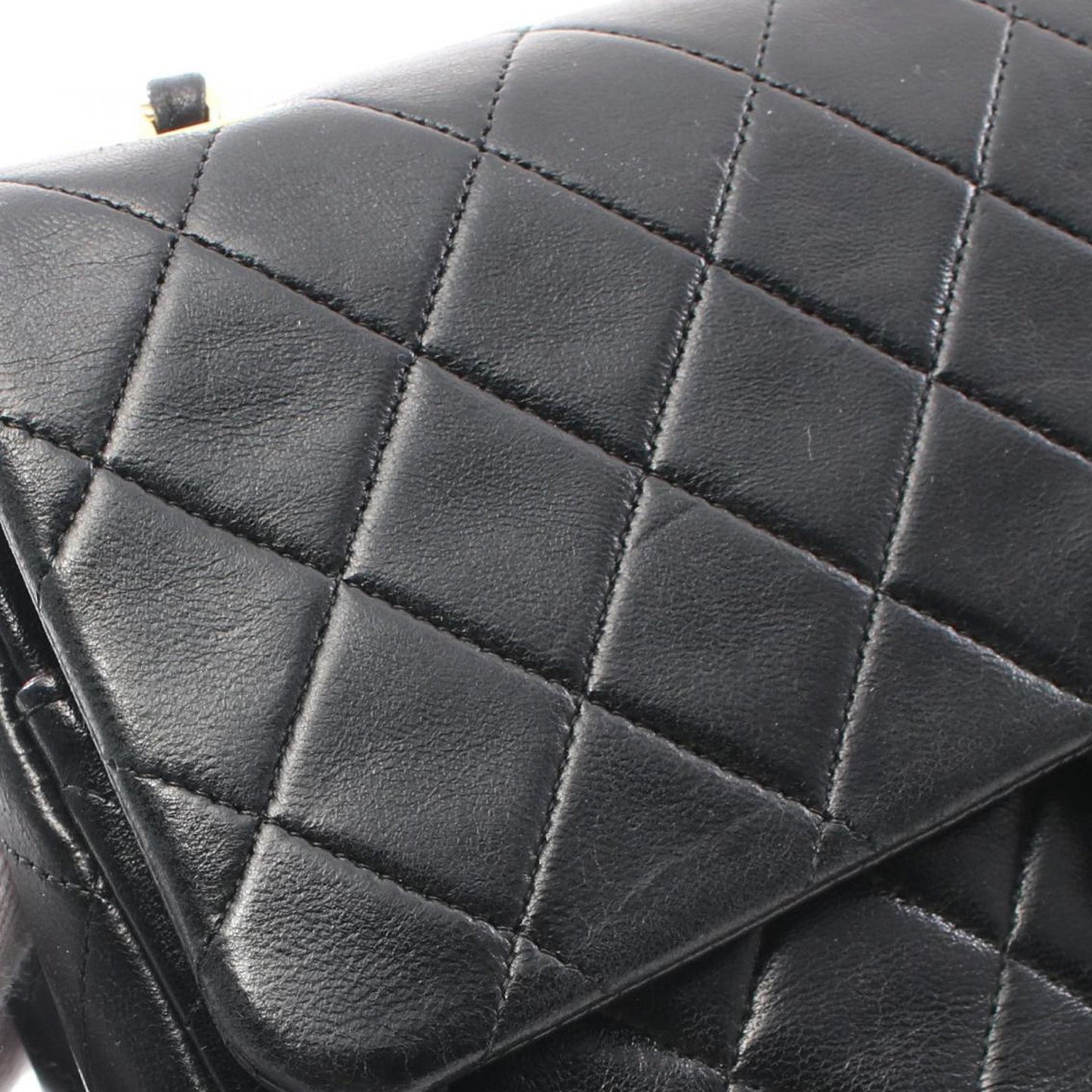 Black Chanel Medium Classic Lambskin Double Flap Shoulder Bag