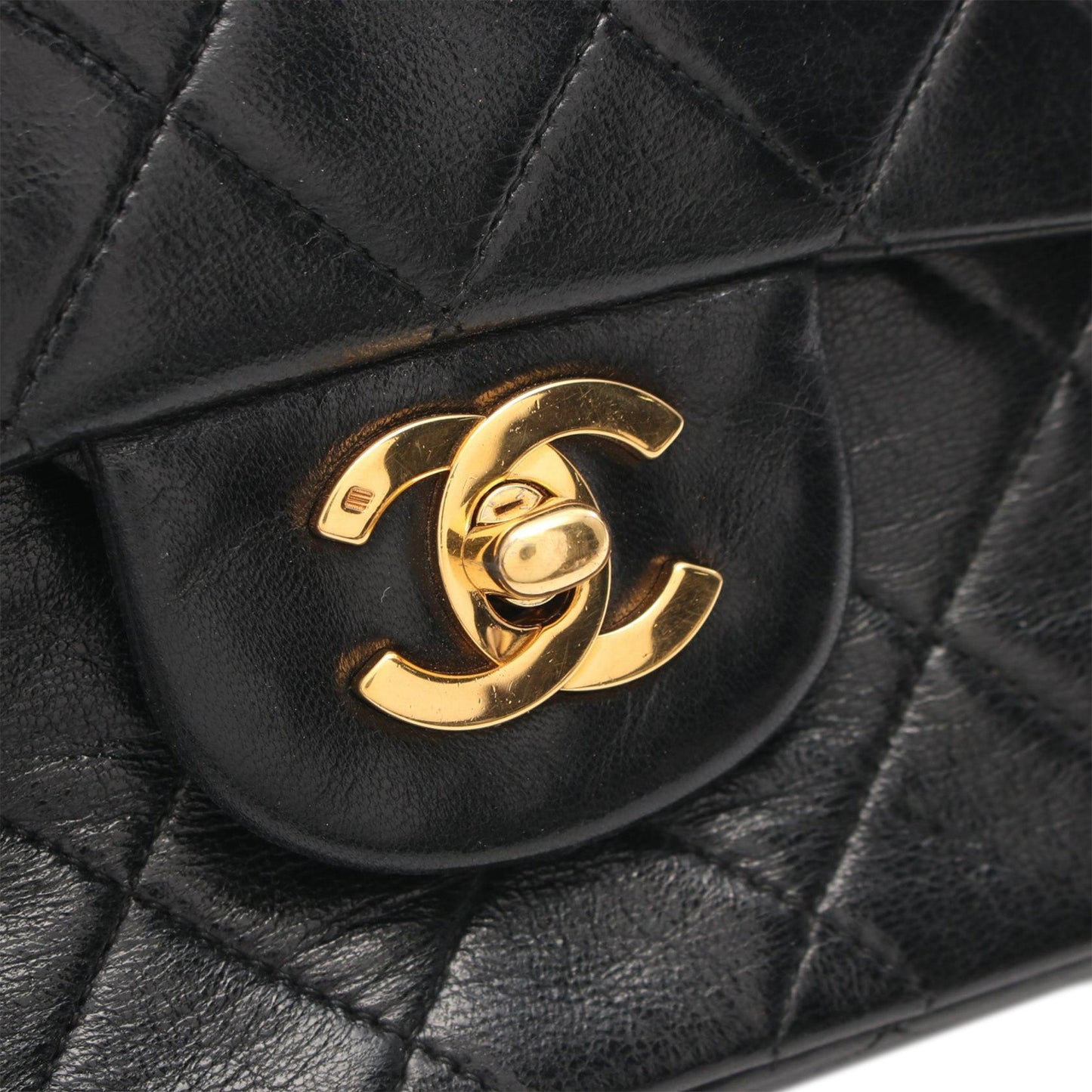 Black Chanel Medium Classic Lambskin Double Flap Shoulder Bag