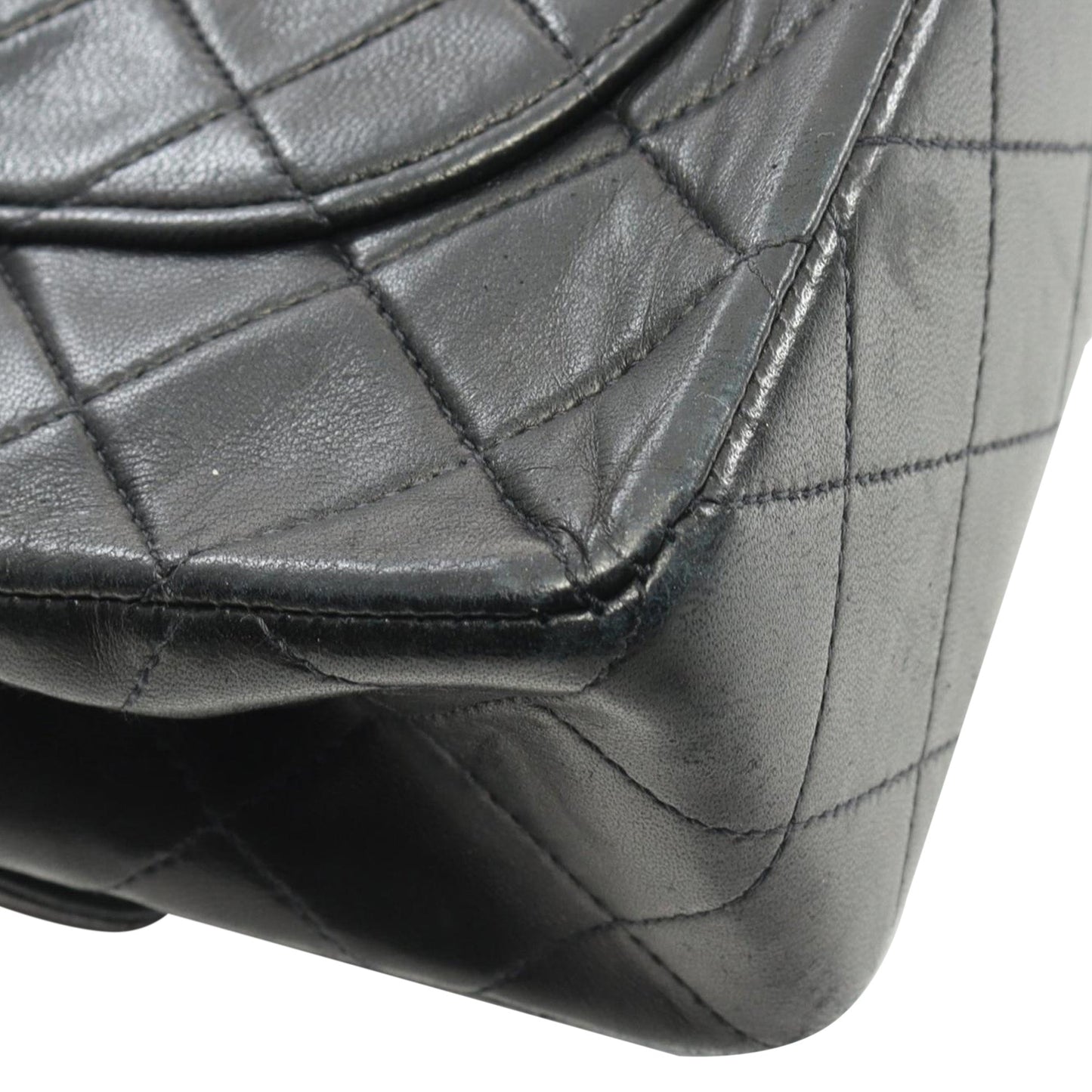 Black Chanel Small Classic Lambskin Double Flap Shoulder Bag