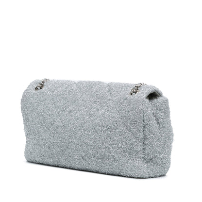 Chanel Sac Large Quilted Lurex Ground Control Pluto Glitter Flap