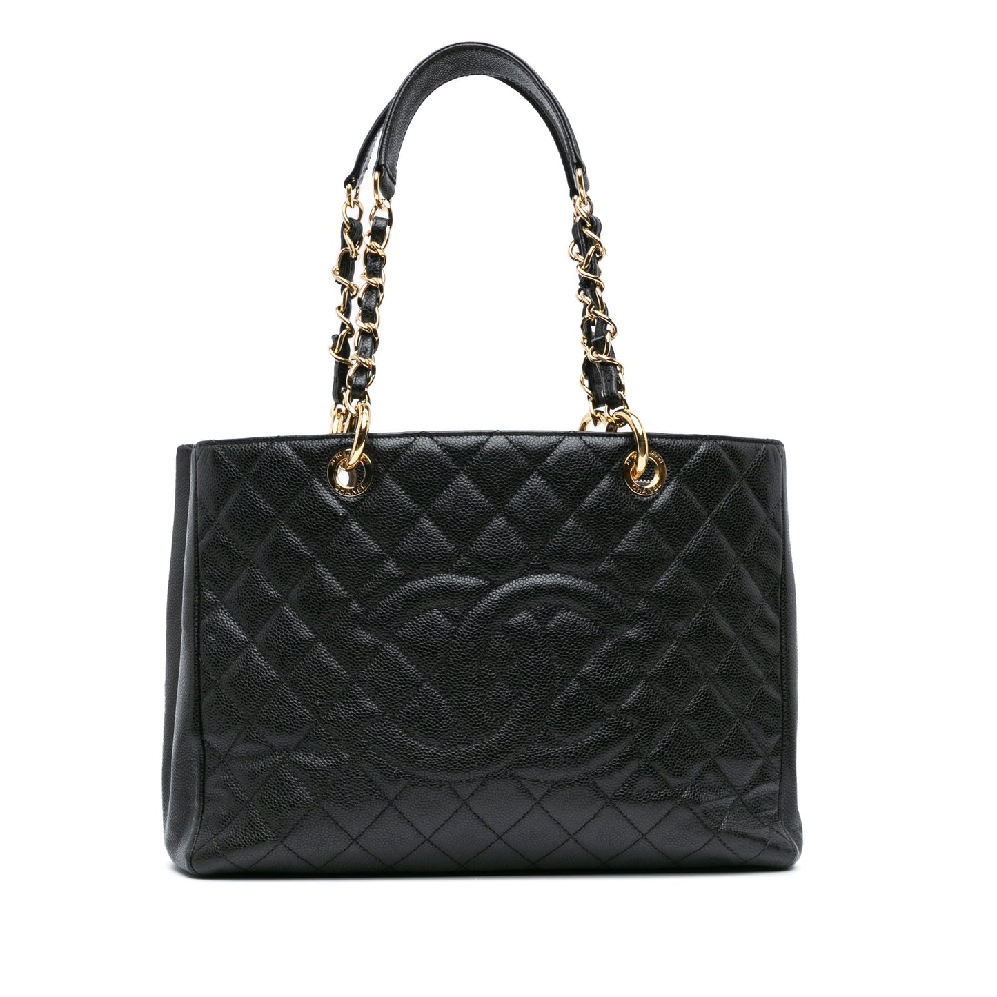 Black Chanel Caviar Grand Shopping Tote