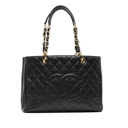 Black Chanel Caviar Grand Shopping Tote