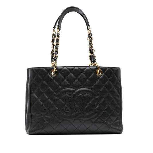 Black Chanel Caviar Grand Shopping Tote