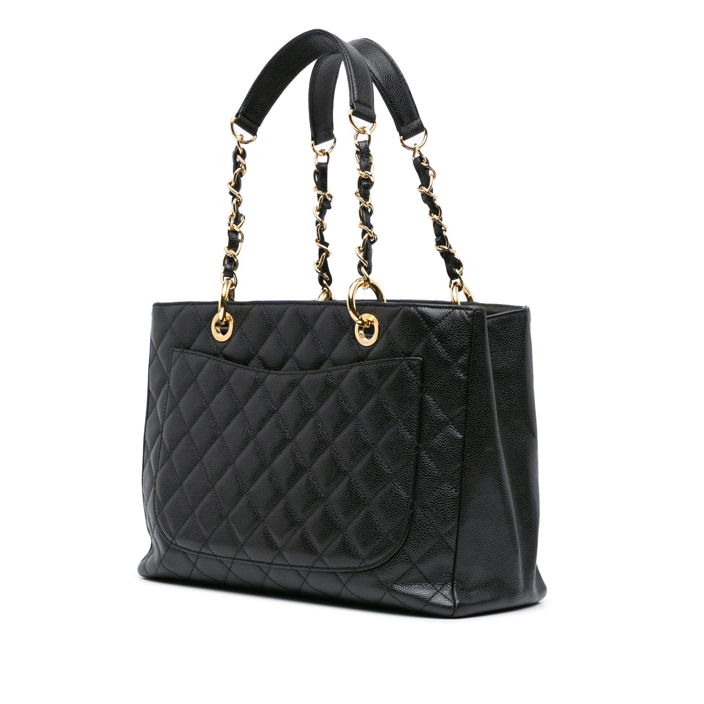 Black Chanel Caviar Grand Shopping Tote