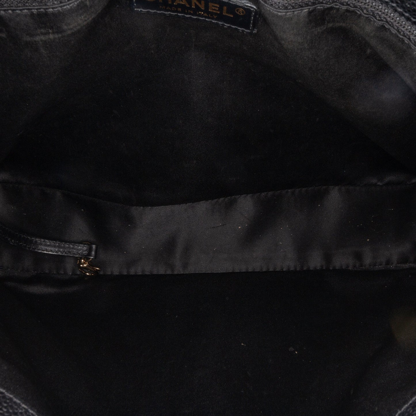 Black Chanel Caviar Grand Shopping Tote