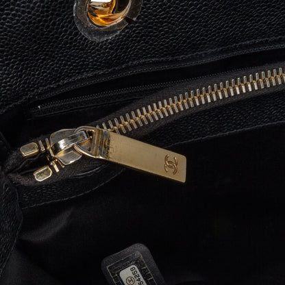 Black Chanel Caviar Grand Shopping Tote